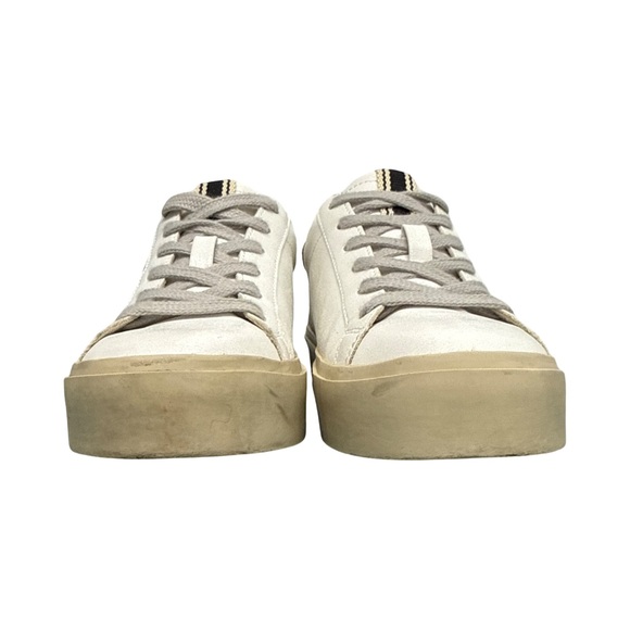 ShuShop Reba White Leather Platform Sneaker with Star Leopard Print Women’s 6.5 - Picture 4 of 9